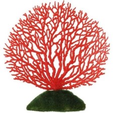 Artificial Bright Red Marine Sea Fan Decoration For Aquarium Fish Tank