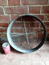 GALVANISED METAL GARDEN SIEVE. MEDIUM  SIZE MESH. VINTAGE TOOL