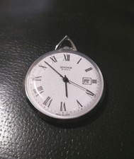 Sekonda Raketa Pocket Watch Vintage 39mm Stem Wound USSR Date Needs Service