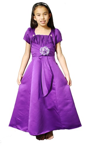 Bridesmaid satin dress - bridesmaid,