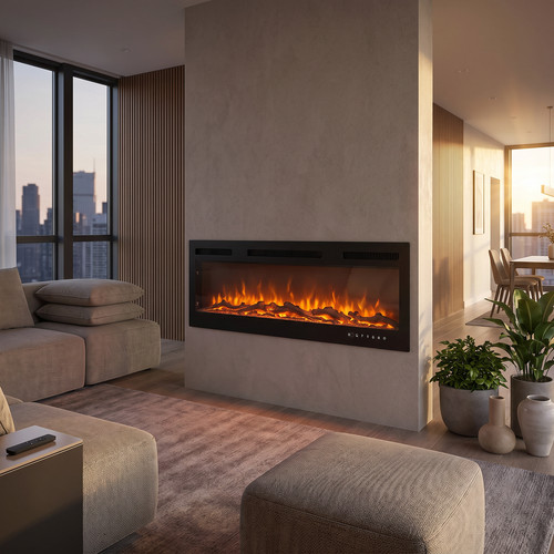 50inch led fireplace media - led,