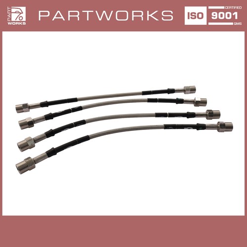Brake hose set braided - , steel