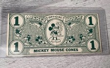1930's Disney Mickey Mouse Cone Coupon Cone Green Note - Collectible SALE