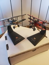 Diecast Metal 1:72 Models Of Fokker Dr.1 And Sopwith Camel WW1 Fighter Aircraft