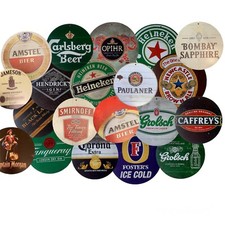 Wooden round bar signs - bar,