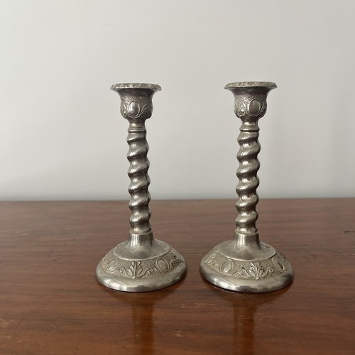 Pair vintage silver covered - pair,