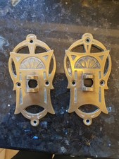 Pair antique brass wall