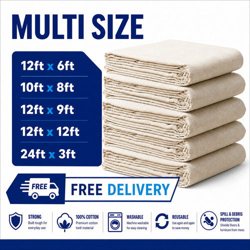Cotton dust sheet heavy - cotton, duty