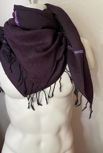 Scarf plum with - pink, silver