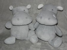 Mini Club hippo soft toy TWO grey comforter Boots