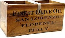 Retro Collections  Vintage Wooden Crate – Finest Olive Oil Bottle Storage