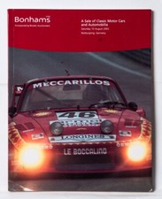 Bonhams Auction Catalogues - Classic Cars, Motor Cycles & Automobilia, like new