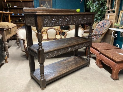 Charming early carved - carved, oak