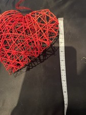 Large Wicker Red Hanging Heart Christmas Or Anytime