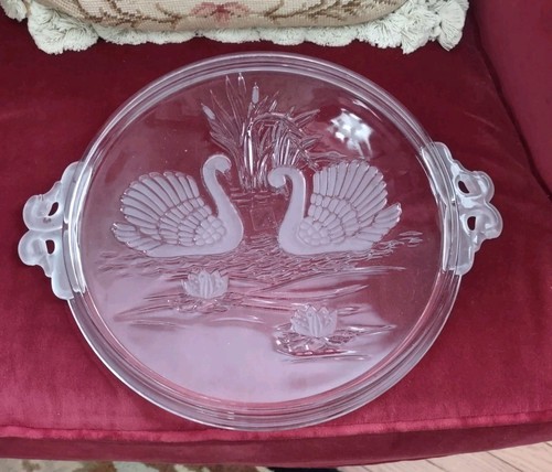 Mikasa swan cake plate platter - plate,