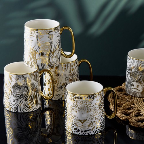Set porcelain animal mug - porcelain,