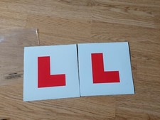 2 X L Plate Magnetic Exterior Car Learner Secure Safe Driving Vehicle Sticker