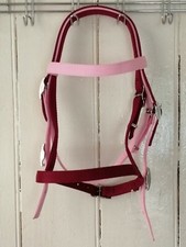 DUAL COLOUR webbing BRIDLE Shetland Small Pony, Pony Cob, F/S Synthetic washable
