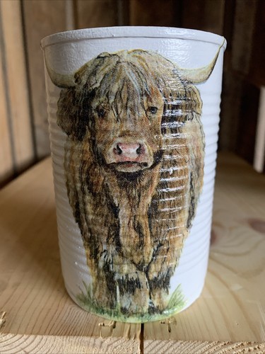 Highland calf decoupaged - highland,