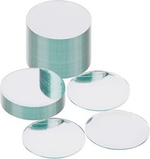 Belle Vous Round Wall Mirror Tiles (50 Pack) - Mirror Glass Tiles for DIY Crafts