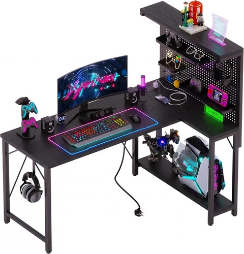 Shaped gaming desk - l, with