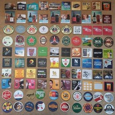 100 Beer Mats all different including, Sharp's, BCA, Harvey's, Tim Taylor's, etc