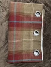 Highland Check Rust Eyelet Curtains Thermal Lined Tartan Heavyweight Luxury