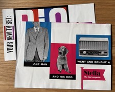 Vintage 1960's STELLA TELEVISION RADIO RECORD PLAYERS LEAFLETS Radiogram
