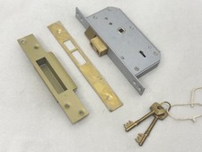 Chubb 3K70 - 5 Detainer 2 Bolt Mortice Sashlock 73mm Left Hand Brass finish-Ref3