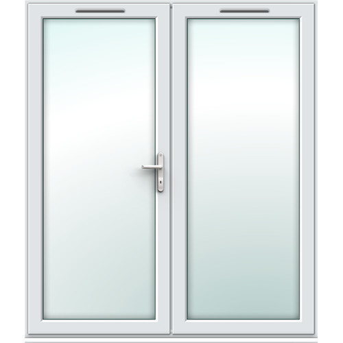 White upvc french door - upvc, 1790mm