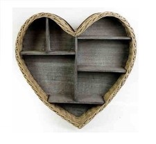 Wicker wooden heart - wicker,