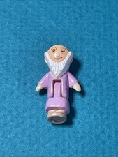 Vintage Polly Pocket Light Blue Funtime Clock Spare Figure Dolls 1991 Old Man