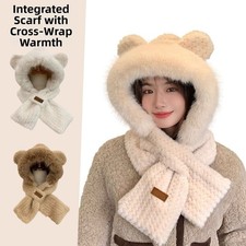 Plush Bear Scarf Set Cold