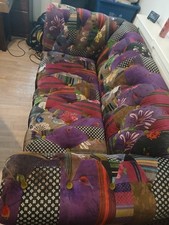 Multicoloured Patchwork 3 Seater Sofa