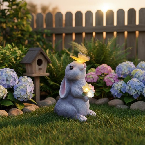 Solar rabbit statue - solar,