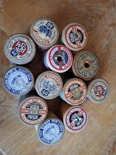 Vintage Cotton Reels Bobbins Dewhurst Sylko Conway WSB Peri Lusta