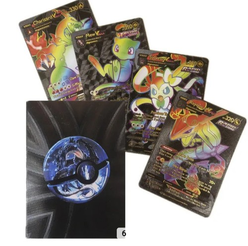 Black rainbow foil cards - rainbow,