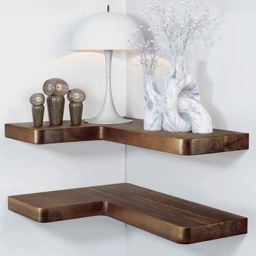 Acacia wood corner floating - wood,