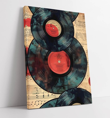 Vintage black red vinyl - vintage,