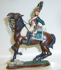 1 Pewter Figure MFD-1 Poste Militaire France Dragoons 90mm Luxury Painting