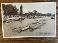 Old Penrose & Palmer Postcard Oxford University Eights Week Rowing