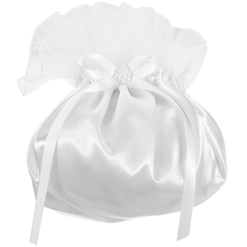 White fabric bridal dolly - fabric, bag