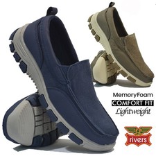MENS MEMORY FOAM SLIP CASUAL COMFORT BOAT LOAFERS DRIVING WALKING SHOES TRAINERS