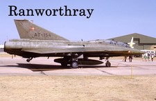 Original Aircraft slide AT-154  Saab TF-35 Draken RDAF Danish A.F Yeov 1975#2030