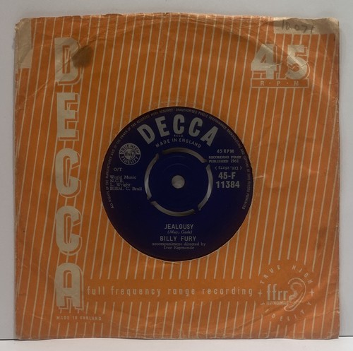 Billy fury jealousy decca 60s - decca,
