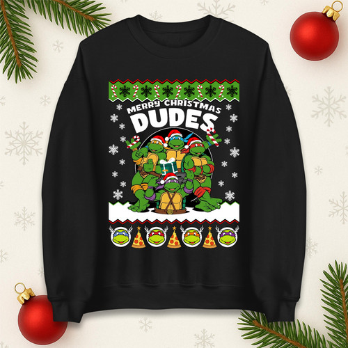 Merry christmas dudes turtles - christmas,