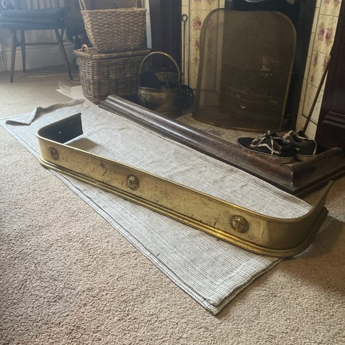 Antique brass fender - antique,