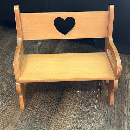 Vintage wooden miniature bench - vintage,