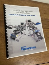 Stahls Hotronix Auto Open Series 6x6 and LowRider Operator's Manual FULL COLOR 