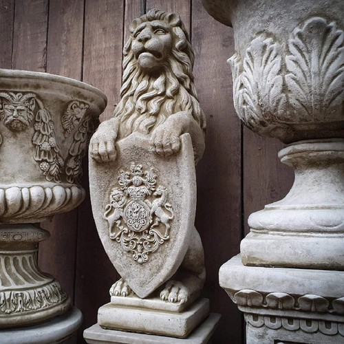 Stone cast large shield - cast,